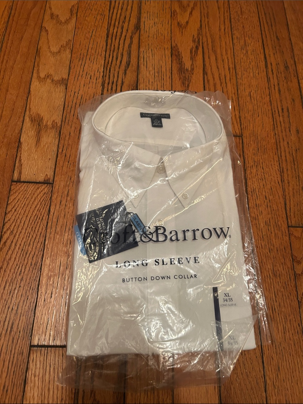 croft & barrow White Long-Sleeve Button-Down Shirt